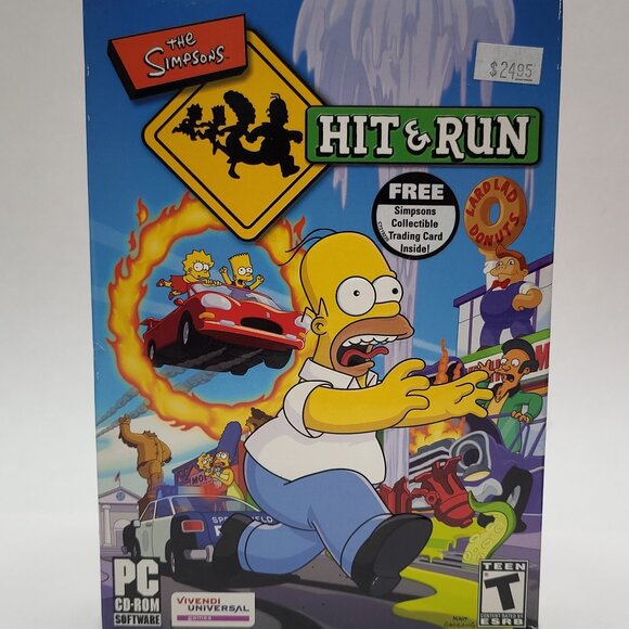 Simpsons Hit & Run PC Game Used Tested Works Kid Adult Computer Game Fun Play - Picture 1 of 15